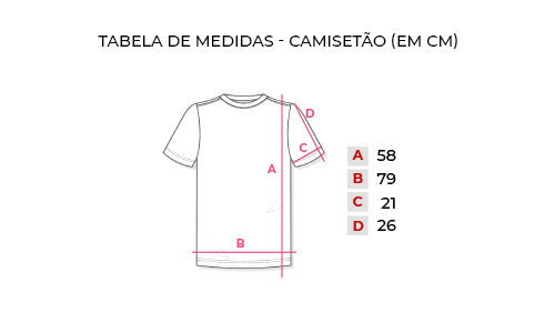 Tabela de tamanhos